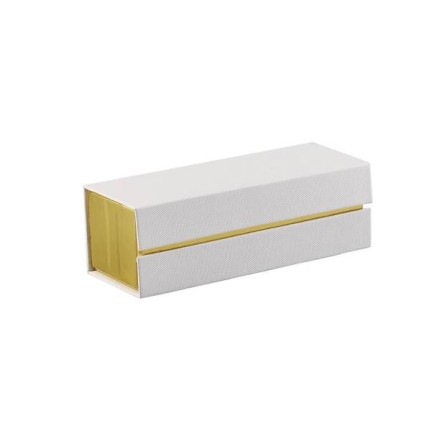 Scatola degustazione bianca con bordo oro e divisori  16.5x6x5.5 cm