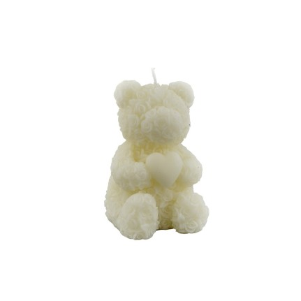 Candela orsetto teddy bianco - grande
