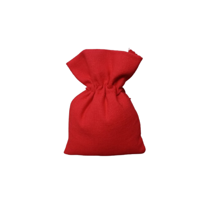 Sacchetto porta confetti rosso in cotone