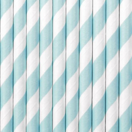 Cannucce azzurre con strisce bianche diagonali