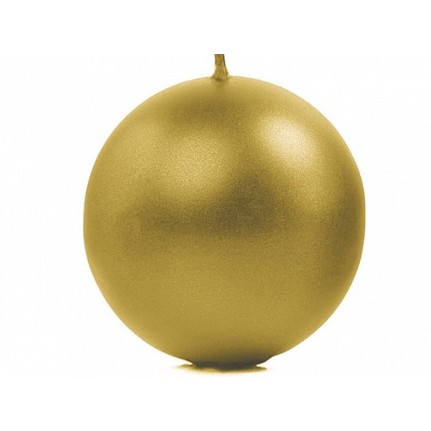Candela a sfera Oro Metallizzato 10 cm