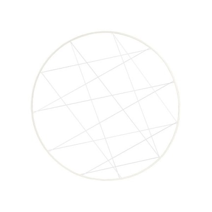 Cerchio bianco glitter con fili