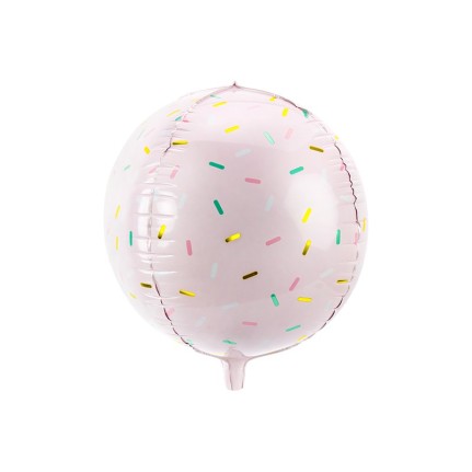 Palloncino foil Ball - Sprinkle rosa chiaro