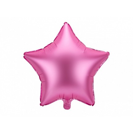 Palloncino foil stella 48 cm rosa opaco