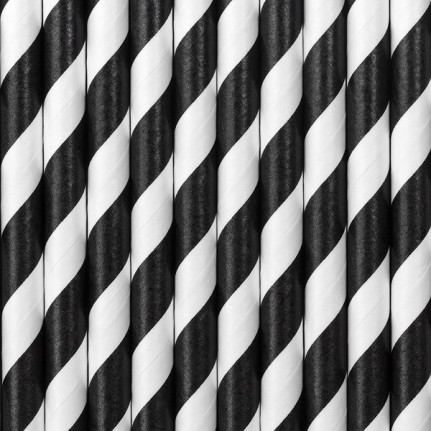 Cannucce nere con strisce bianche diagonali