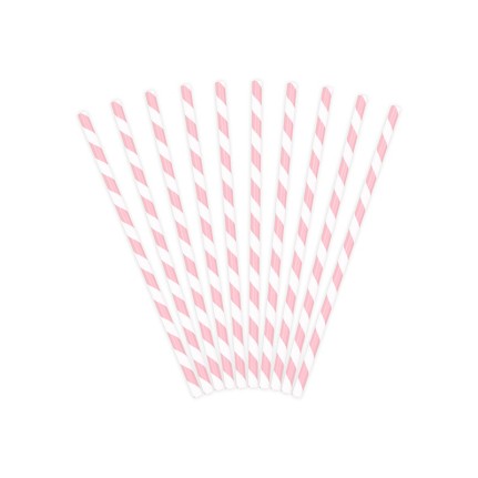 Cannucce rosa con strisce bianche diagonali