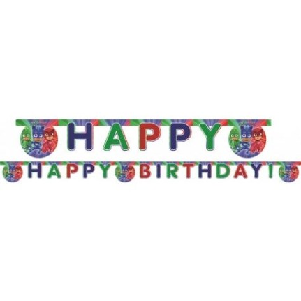 Festone Happy Birthday PJ Masks