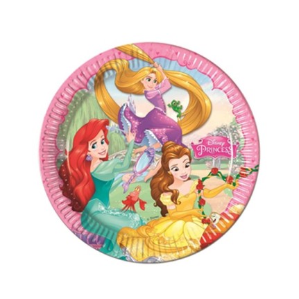 Piatto Principesse Disney 23 cm - 8 pezzi
