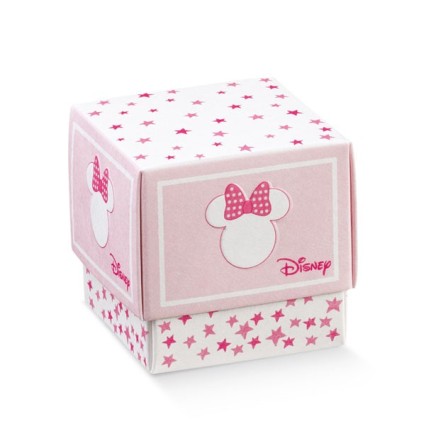 Scatola portaconfetti cubo Minnie Mouse stars