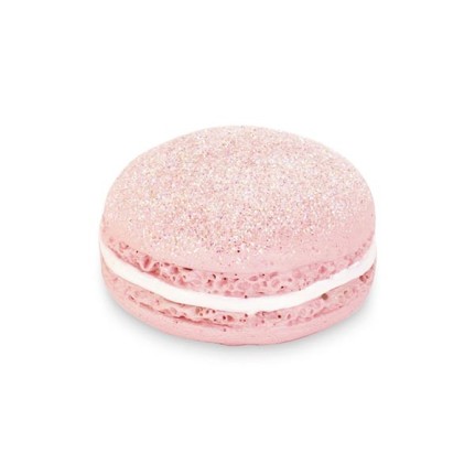 Macaron glitter rosa con magnete