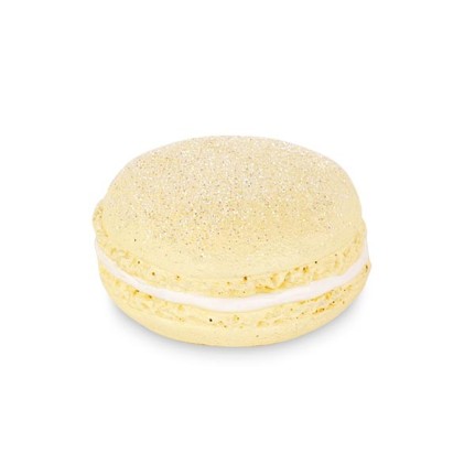 Macaron glitter giallo con magnete