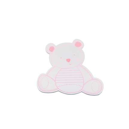 Applicazione orso in legno rosa