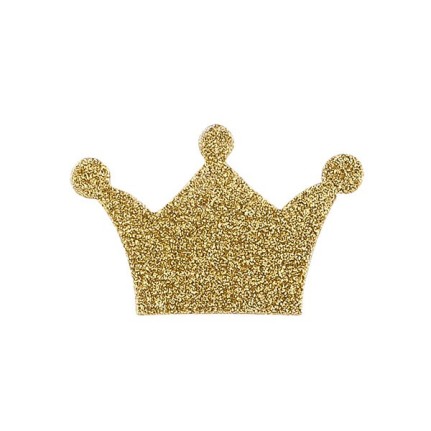 Corona oro glitter adesiva