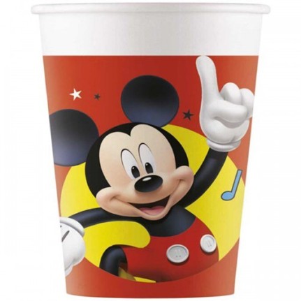 Bicchiere di carta Mickey - 8 pezzi