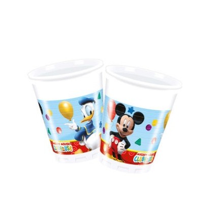 Bicchiere di plastica Mickey - 8 pezzi
