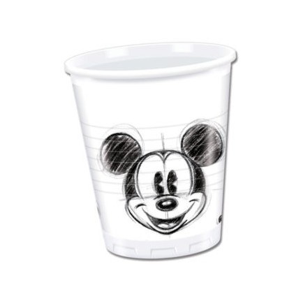 Bicchiere di plastica Mickey Faces - 25 pezzi