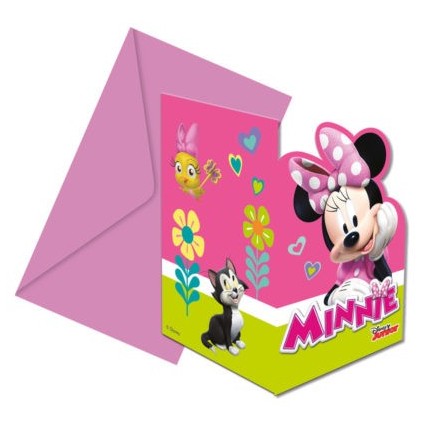 Biglietto invito Minnie - 6 pezzi
