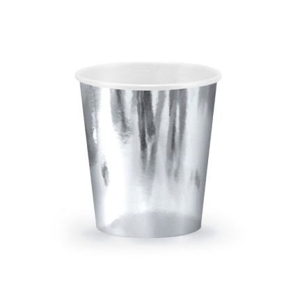 Bicchiere di carta argento metallizzato 180 ml