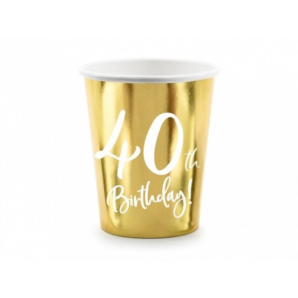 Bicchieri di carta Oro 40° compleanno