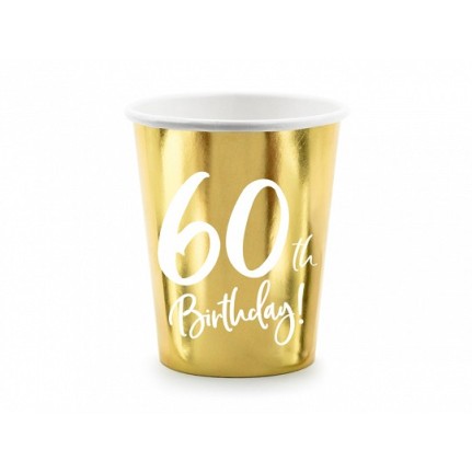 Bicchieri di carta Oro 60° compleanno