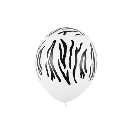 Palloncino bianco zebra 30 cm