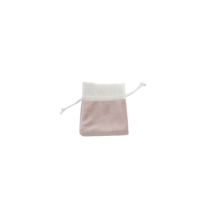 Sacchetto portaconfetti Mini in velluto rosa cipria