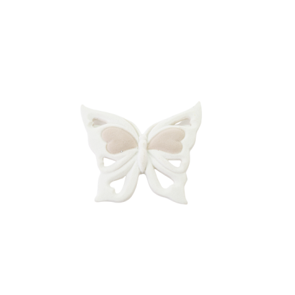 Magnete farfalla bicolore in porcellana opaca