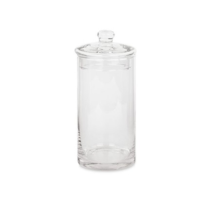 Contenitore in vetro con coperchio - H 20 cm