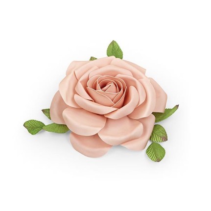 Rosa con foglie 30 cm