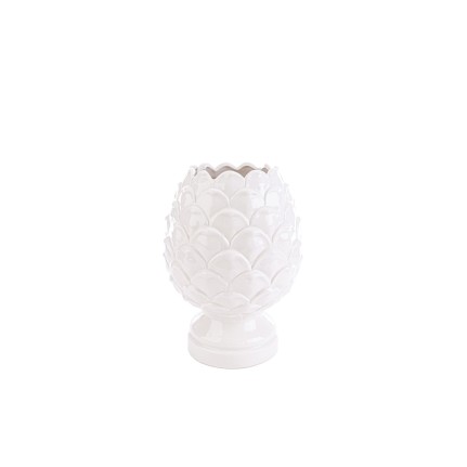 Vaso porcellana bianco 11xh.15 cm