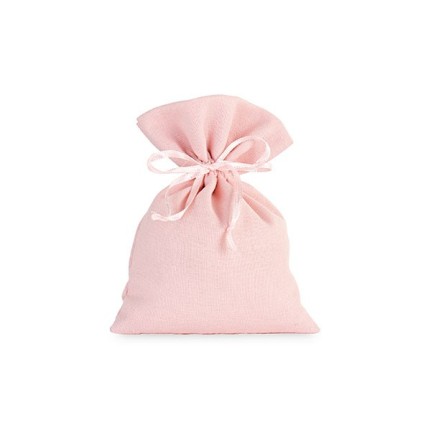 Sacchetto porta confetti in cotone rosa