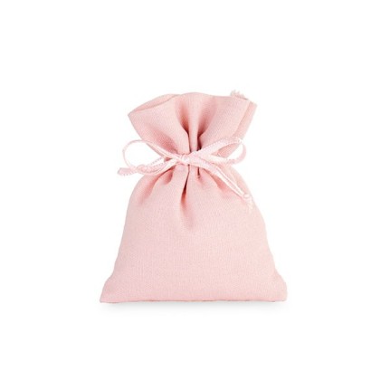 Sacchetto porta confetti in cotone rosa - piccolo