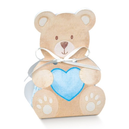 Scatola porta confetti Orsetto azzurro Little Bear