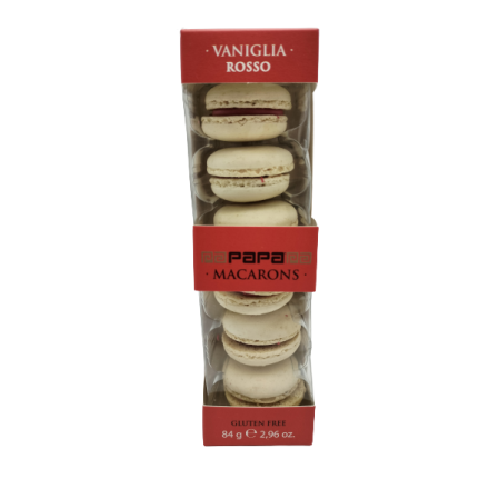 Macarons rossi al gusto Vaniglia - Cf 6 pezzi