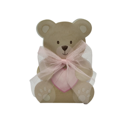 Scatola porta confetti Orsetto rosa Little Bear CONFEZIONATO NO