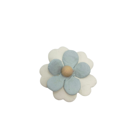 Fiore di carta azzurro 3,5 cm